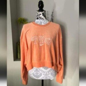 Nike oversized Cropped Retro Sweatshirt NWT Women's Sz Large